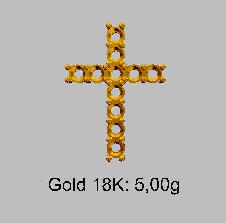 Gemstone or Diamond Crosses - 3 Sizes 3D Model Collection_13