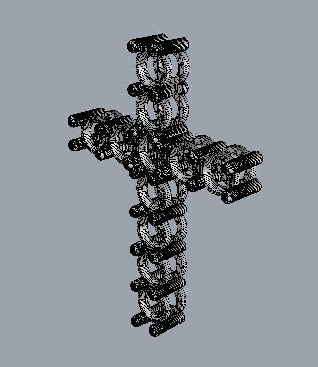 Gemstone or Diamond Crosses - 3 Sizes 3D Model Collection_22