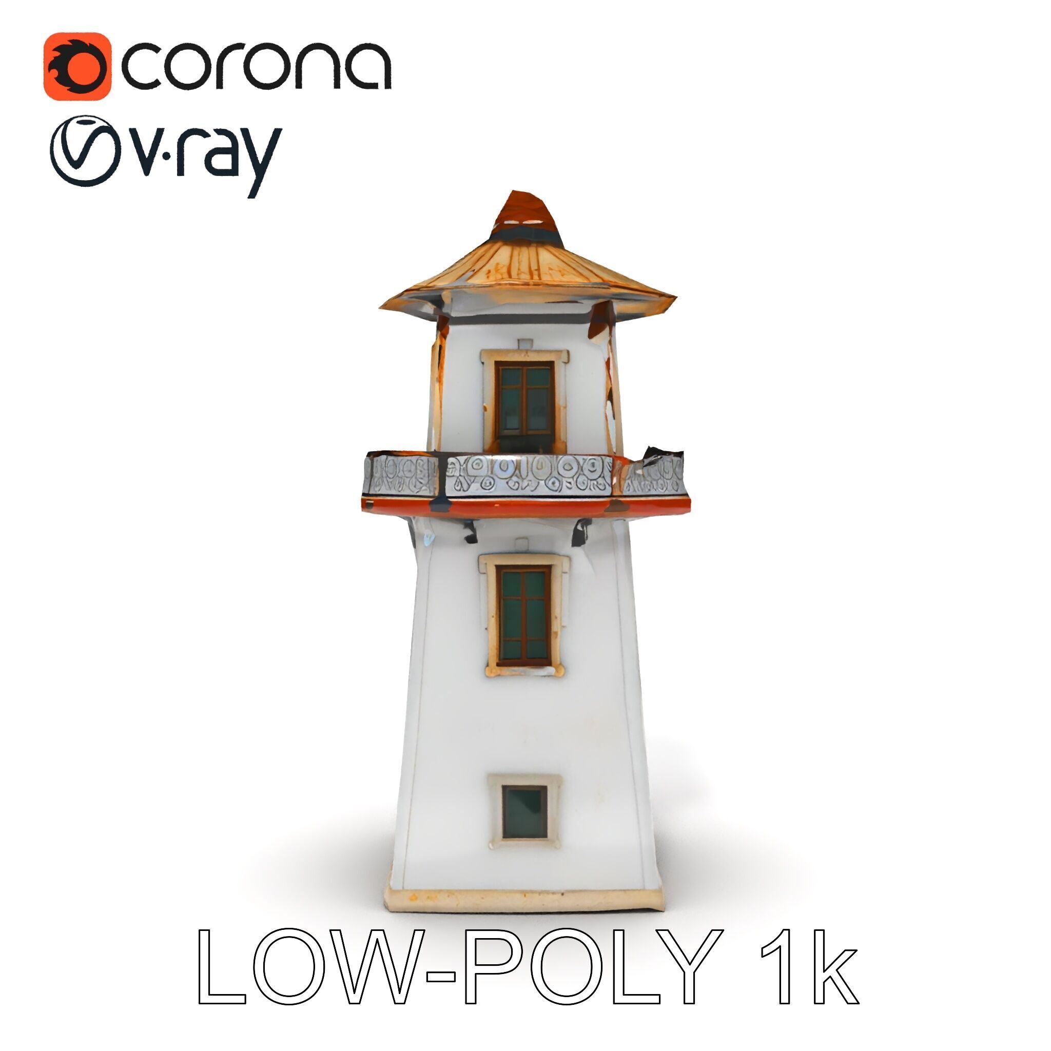 Lighthouse Structure Model Pack for Architectural Visualization Low-poly 3D model_24