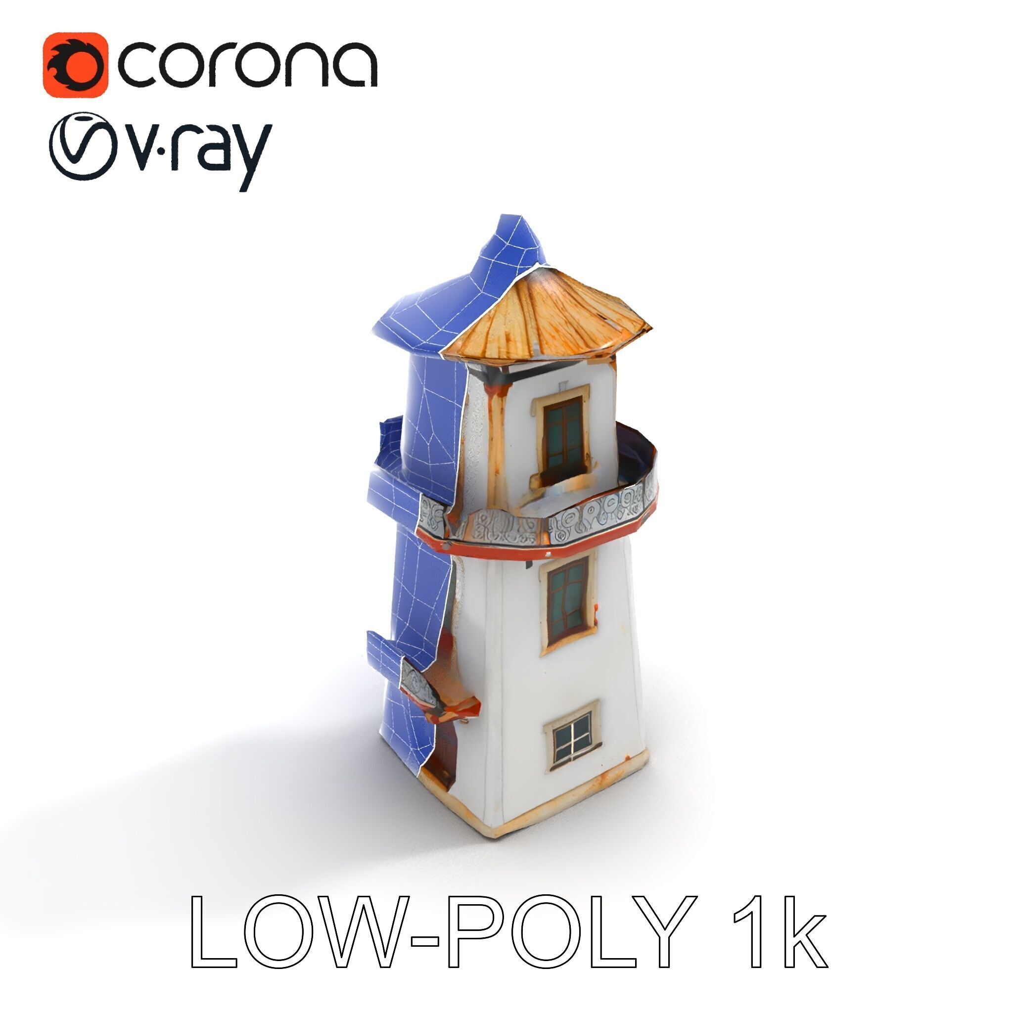 Lighthouse Structure Model Pack for Architectural Visualization Low-poly 3D model_22