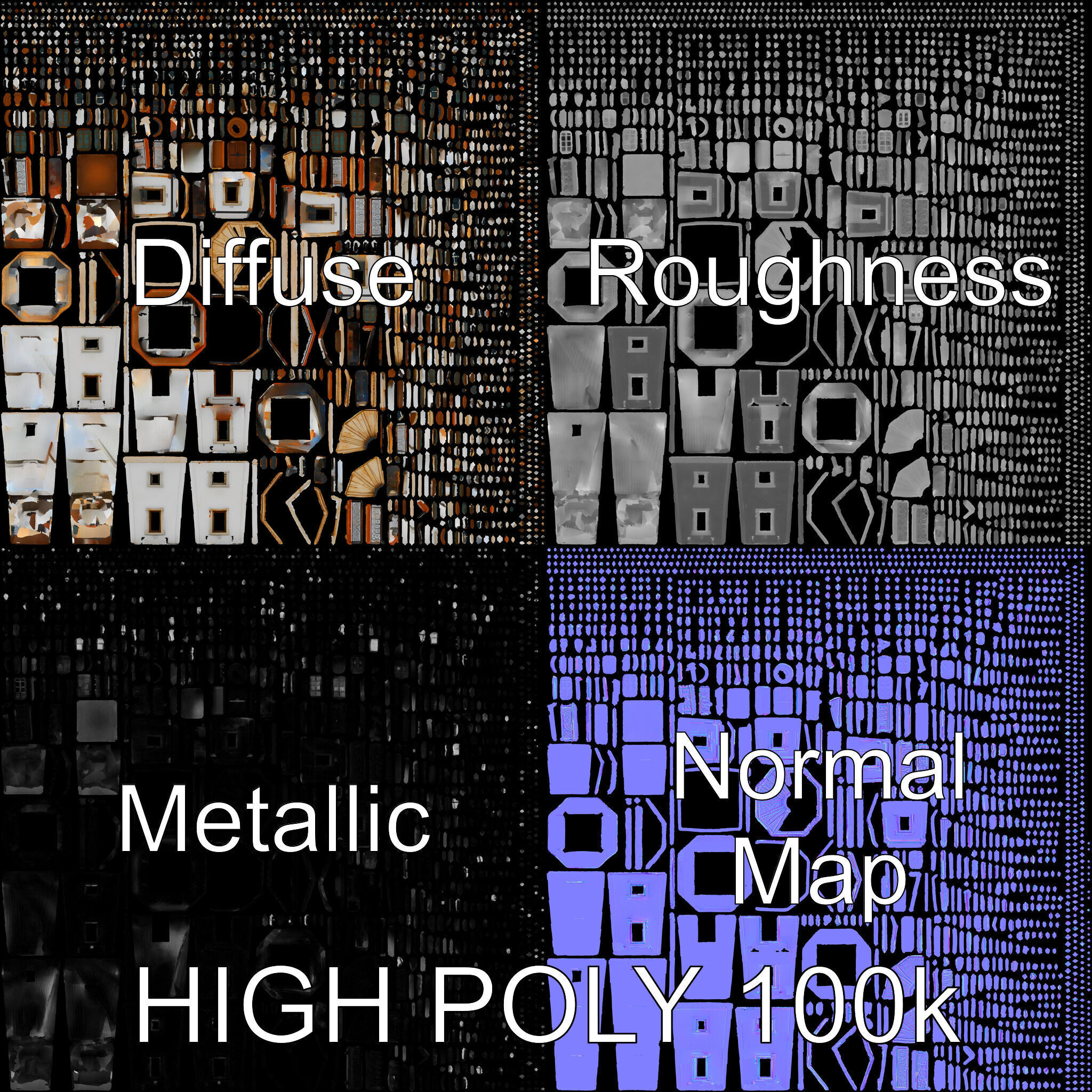 Lighthouse Structure Model Pack for Architectural Visualization Low-poly 3D model_2