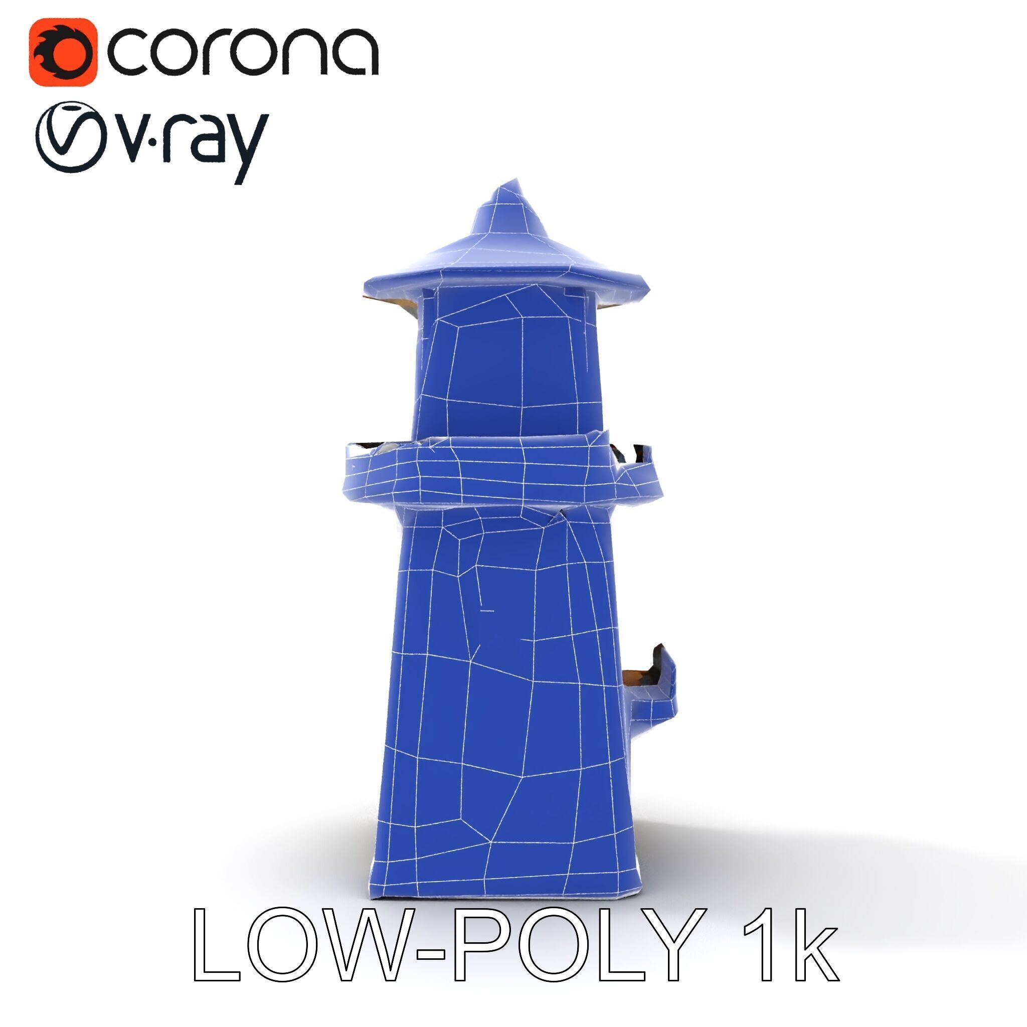 Lighthouse Structure Model Pack for Architectural Visualization Low-poly 3D model_19