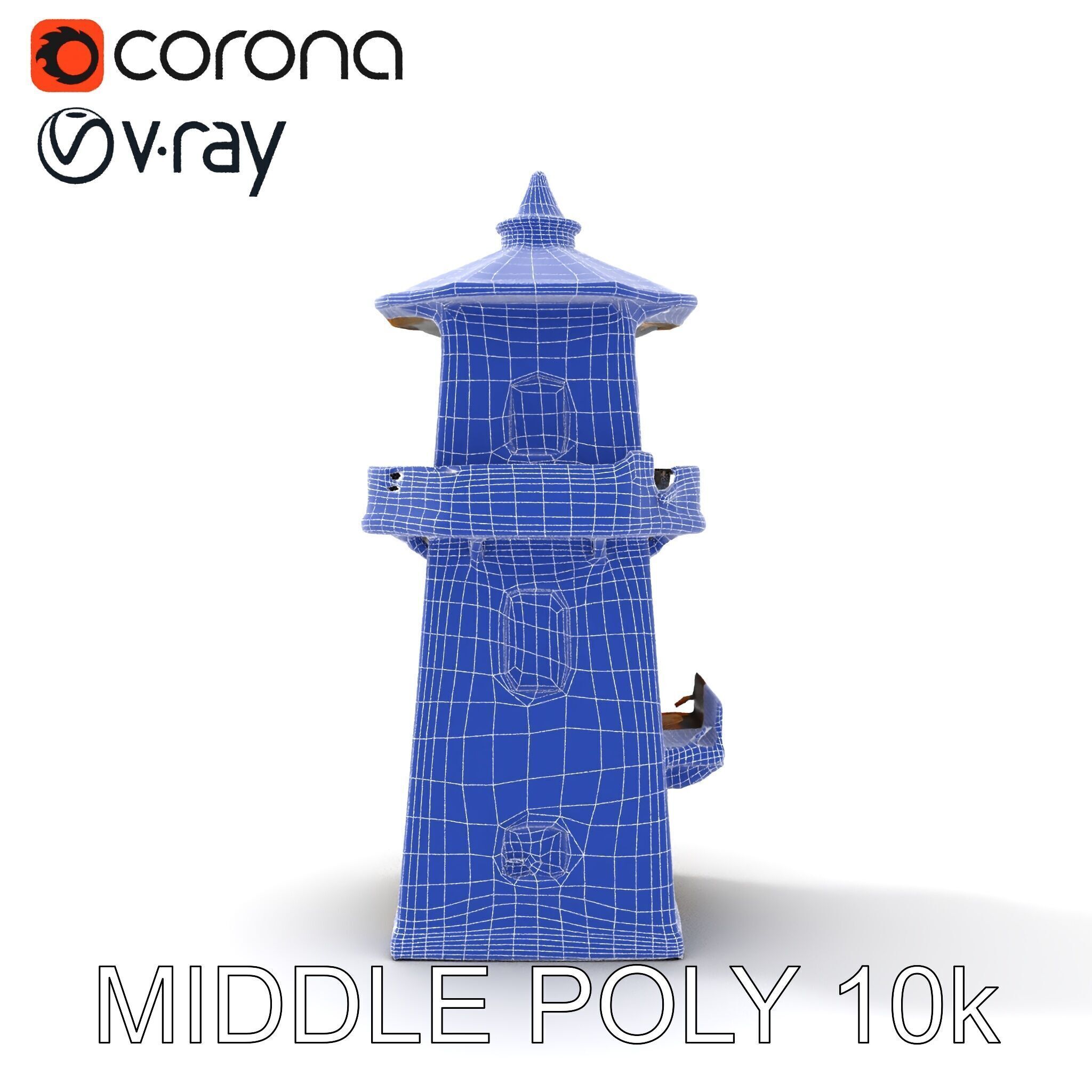 Lighthouse Structure Model Pack for Architectural Visualization Low-poly 3D model_28