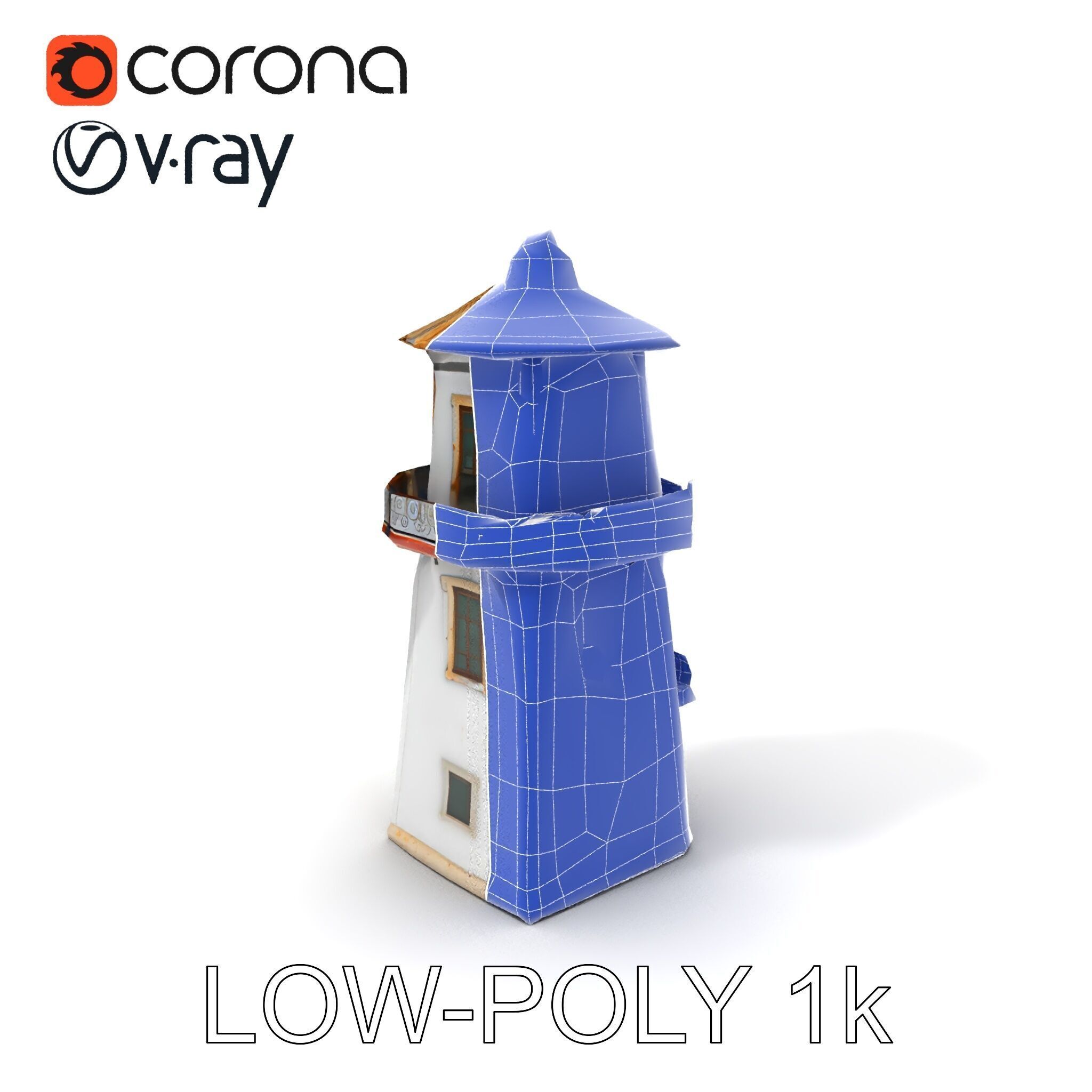 Lighthouse Structure Model Pack for Architectural Visualization Low-poly 3D model_31