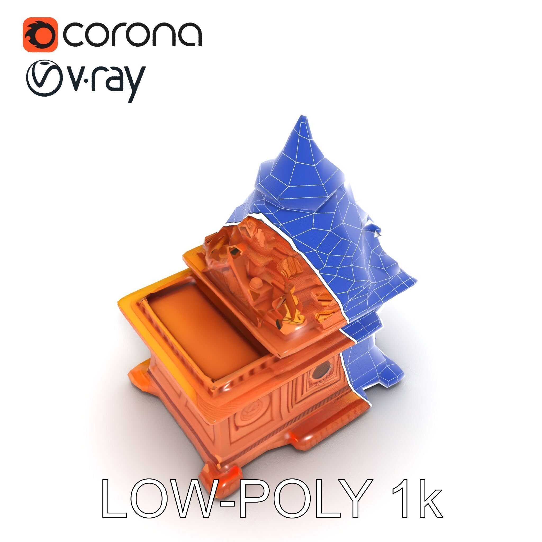 Intricate Temple Architectural Model Pack Low-poly 3D model_34