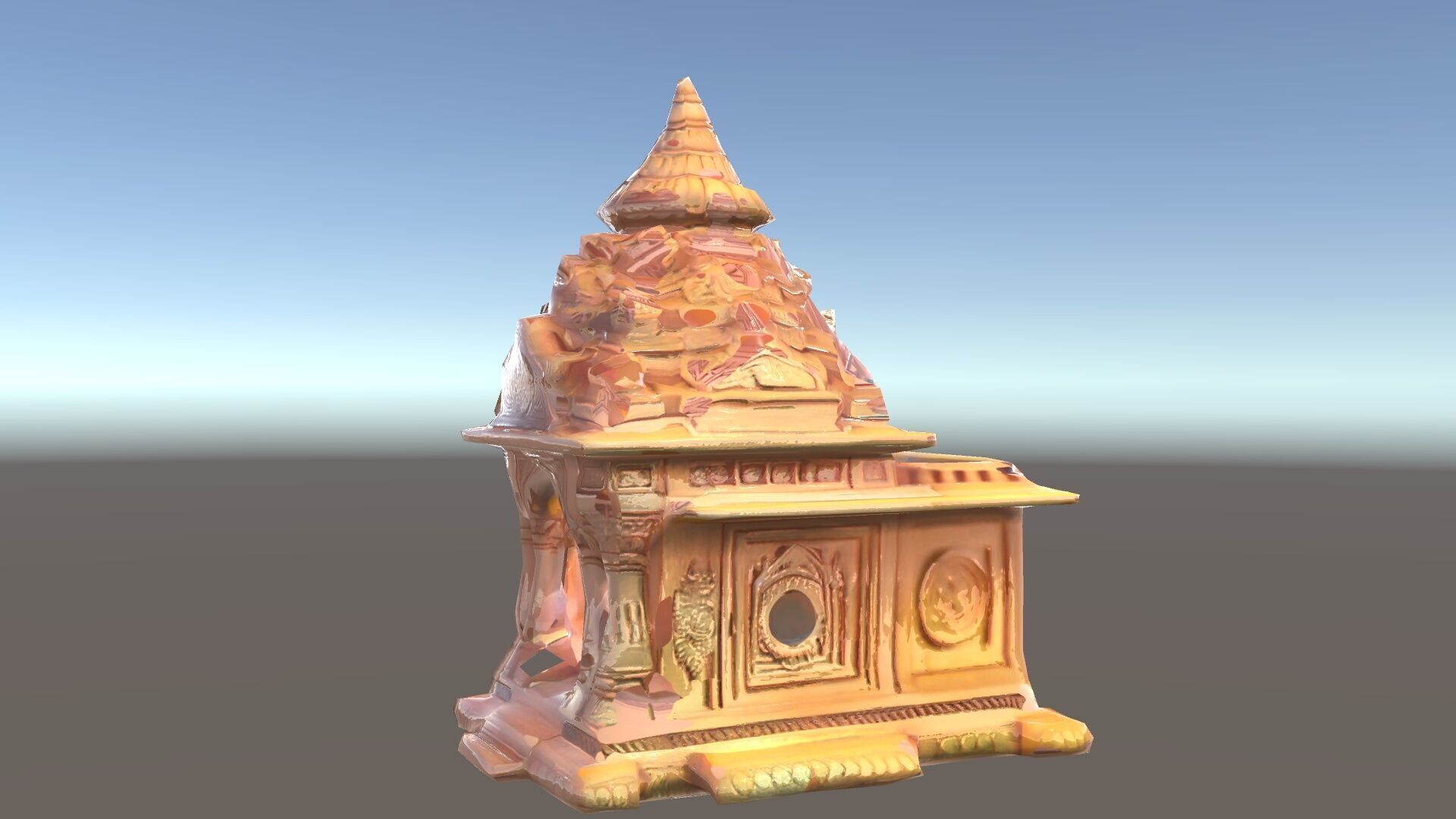 Intricate Temple Architectural Model Pack Low-poly 3D model_21