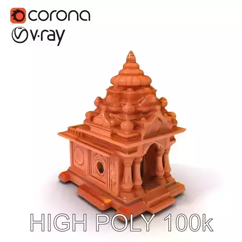 Intricate Temple Architectural Model Pack Low-poly 3D model