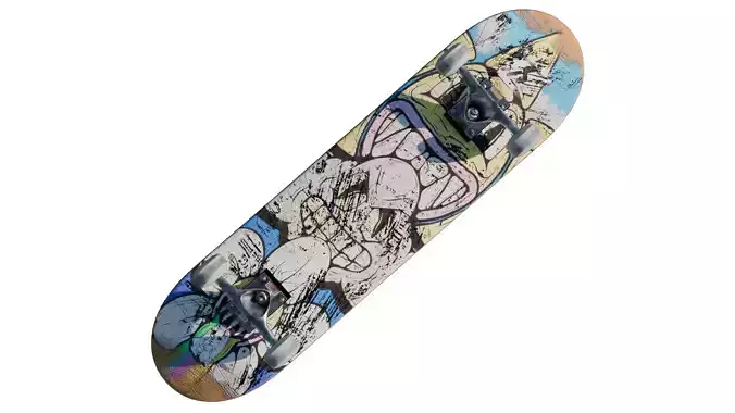 High-Quality 3D Skateboard