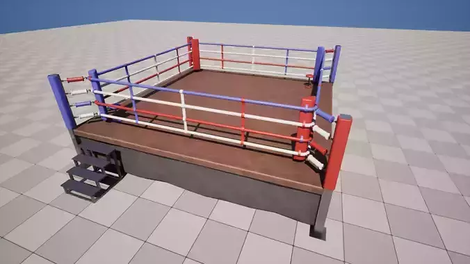 Boxing Ring Low-poly 3D model