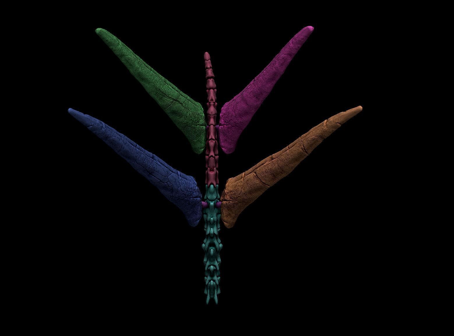 Stegosaurus Tail Bones 3D print model_7