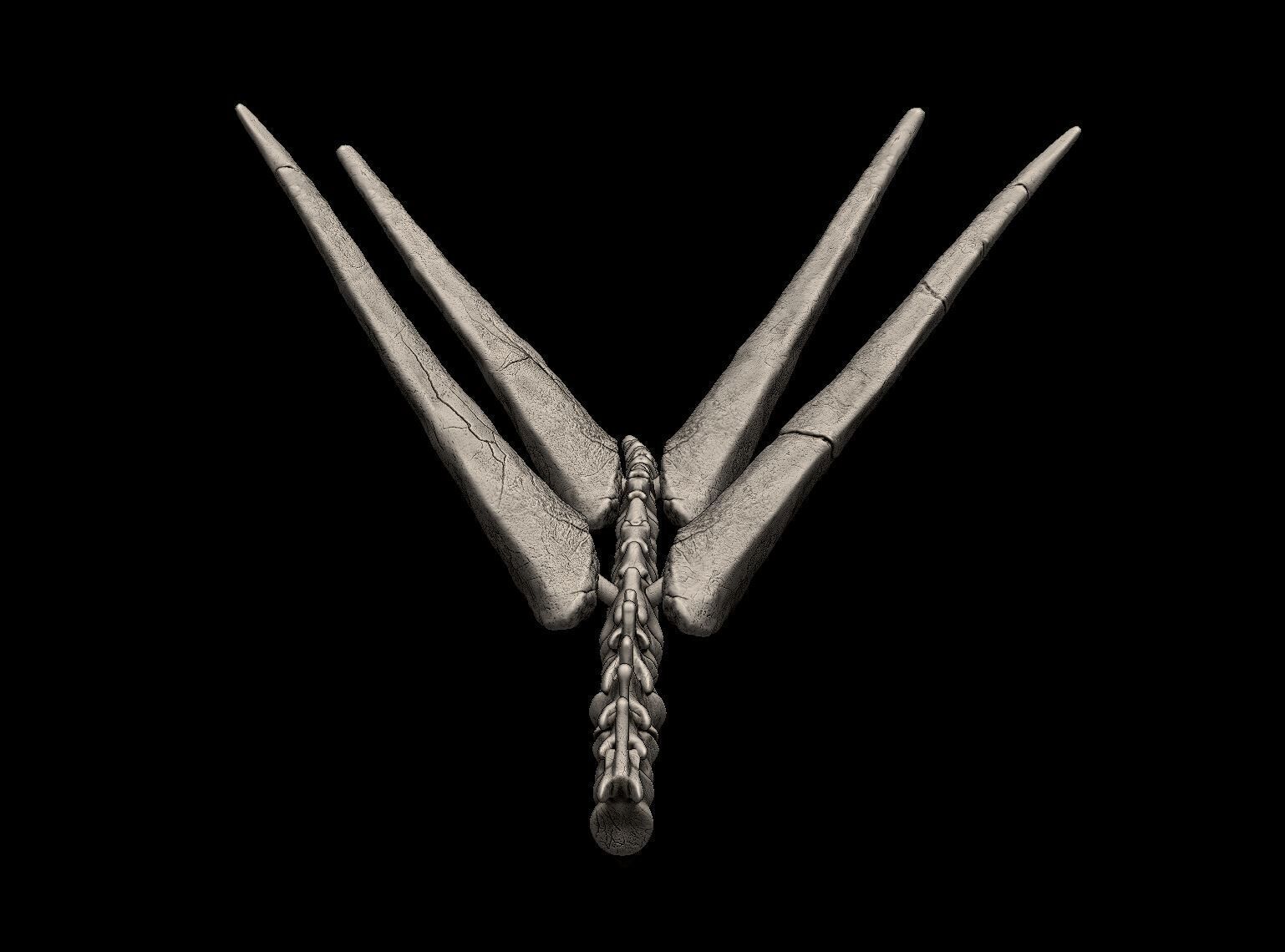 Stegosaurus Tail Bones 3D print model_3