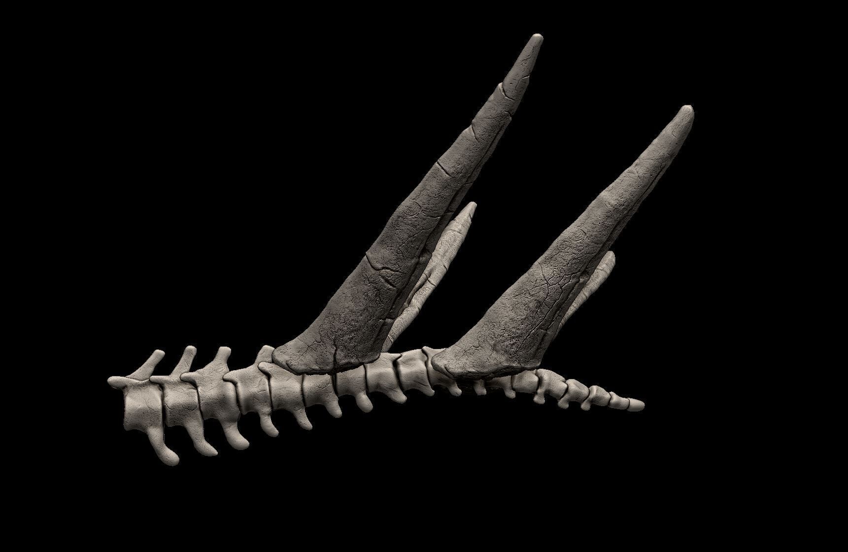 Stegosaurus Tail Bones 3D print model_1