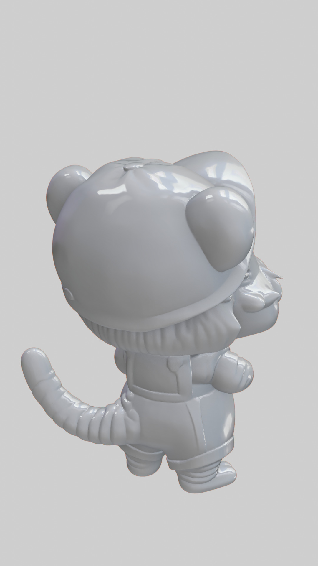 Tiger Cute 3D 3D print model_3