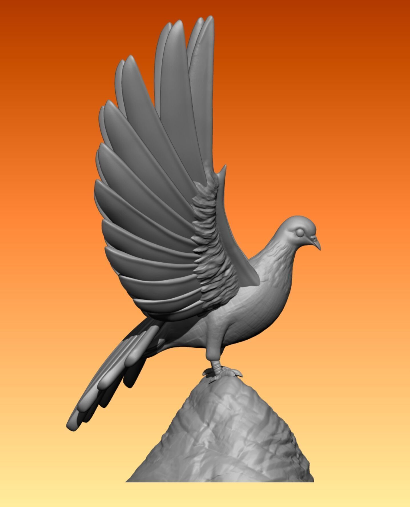 dove pigeon 3D print model_3