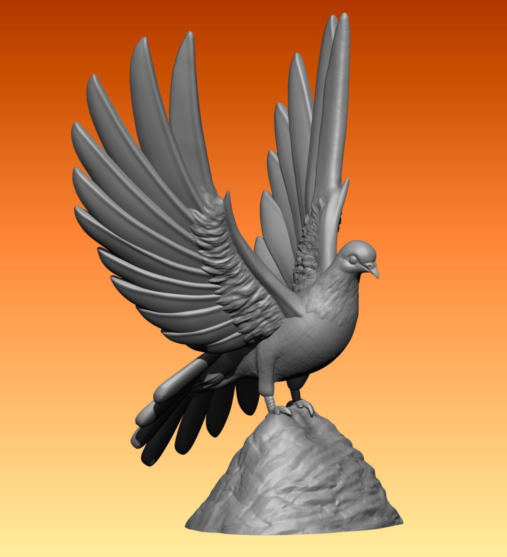 dove pigeon 3D print model_4