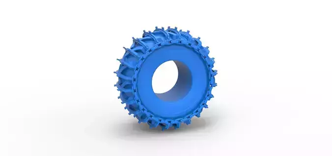 Tire of Timberjack with single wheel track Scale 1 to 25