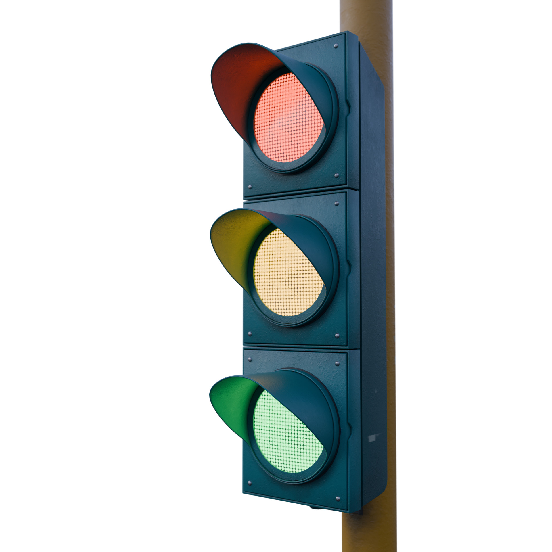 Traffic Light Low-poly 3D model_13