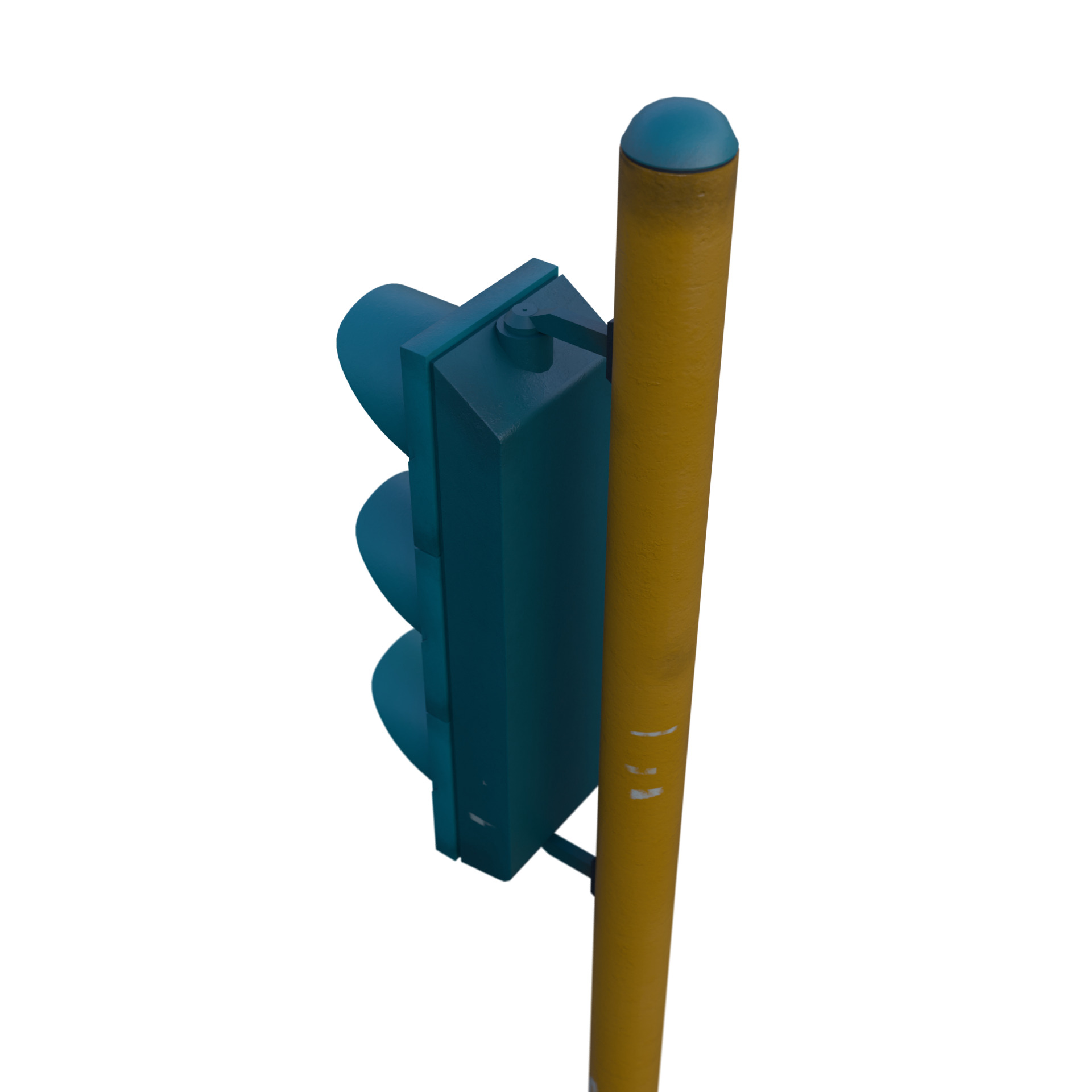 Traffic Light Low-poly 3D model_9