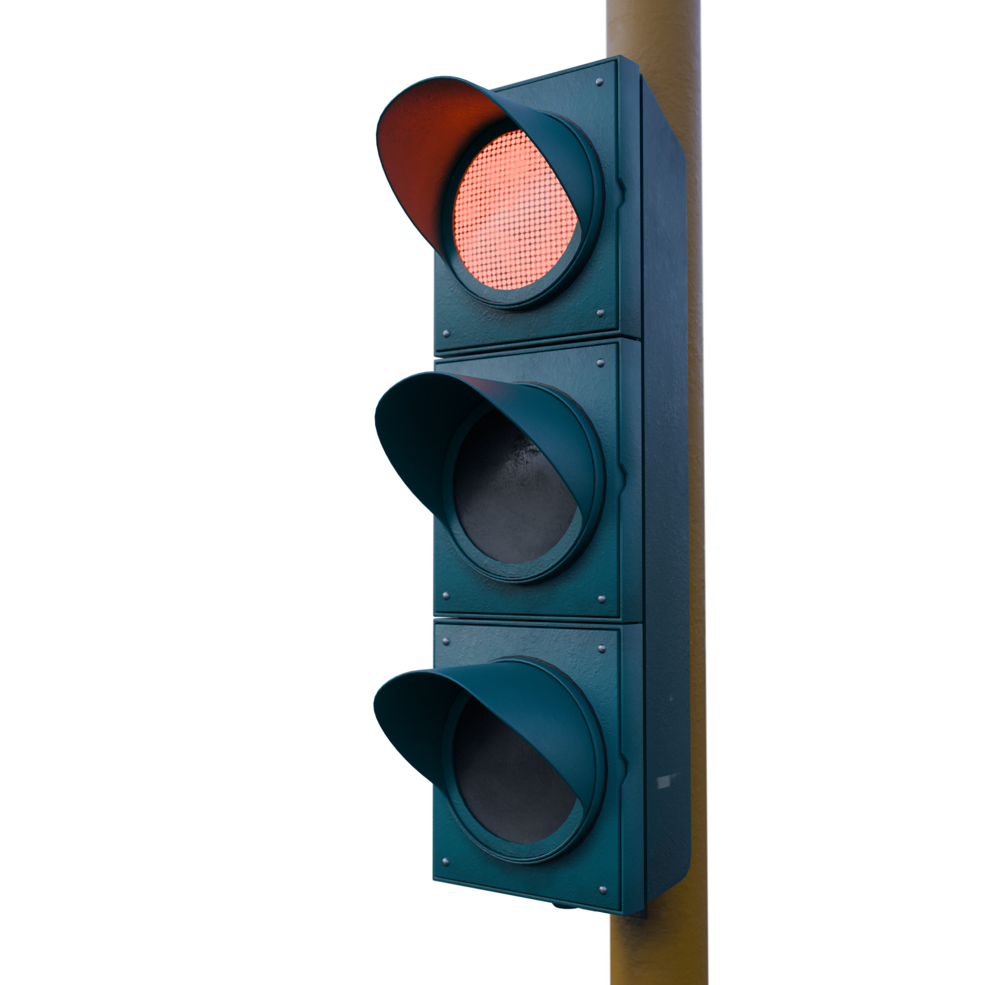 Traffic Light Low-poly 3D model_16