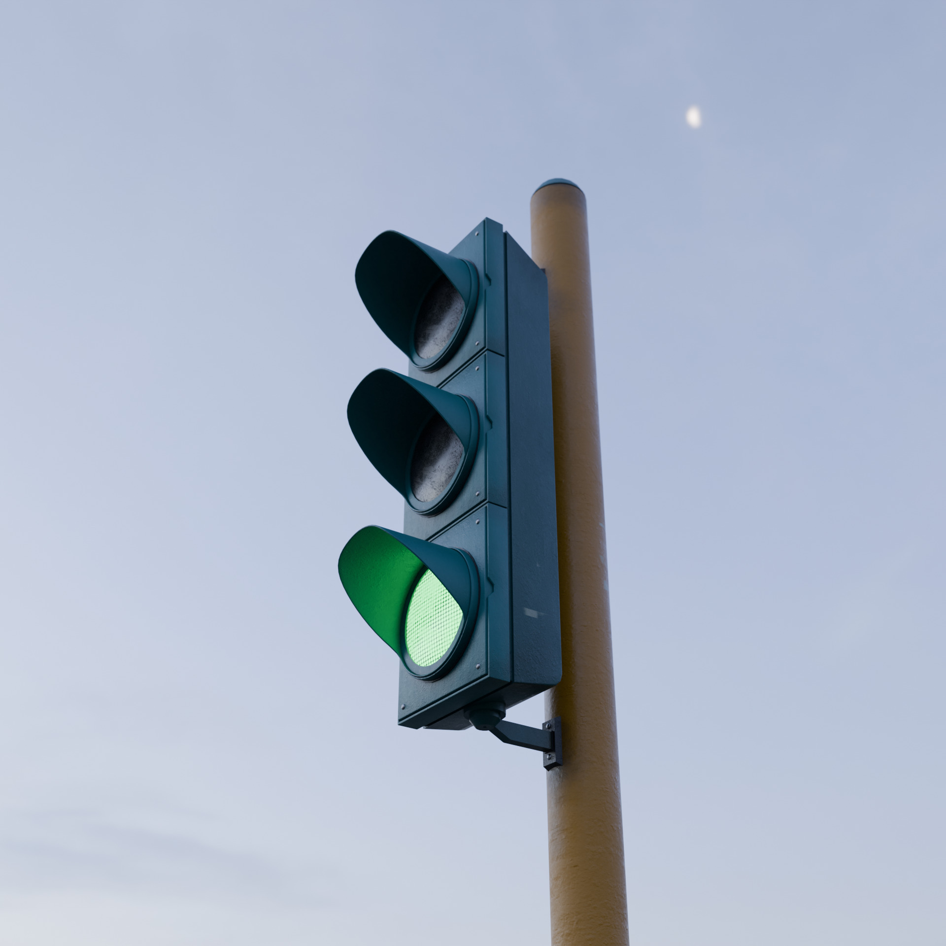 Traffic Light Low-poly 3D model_8