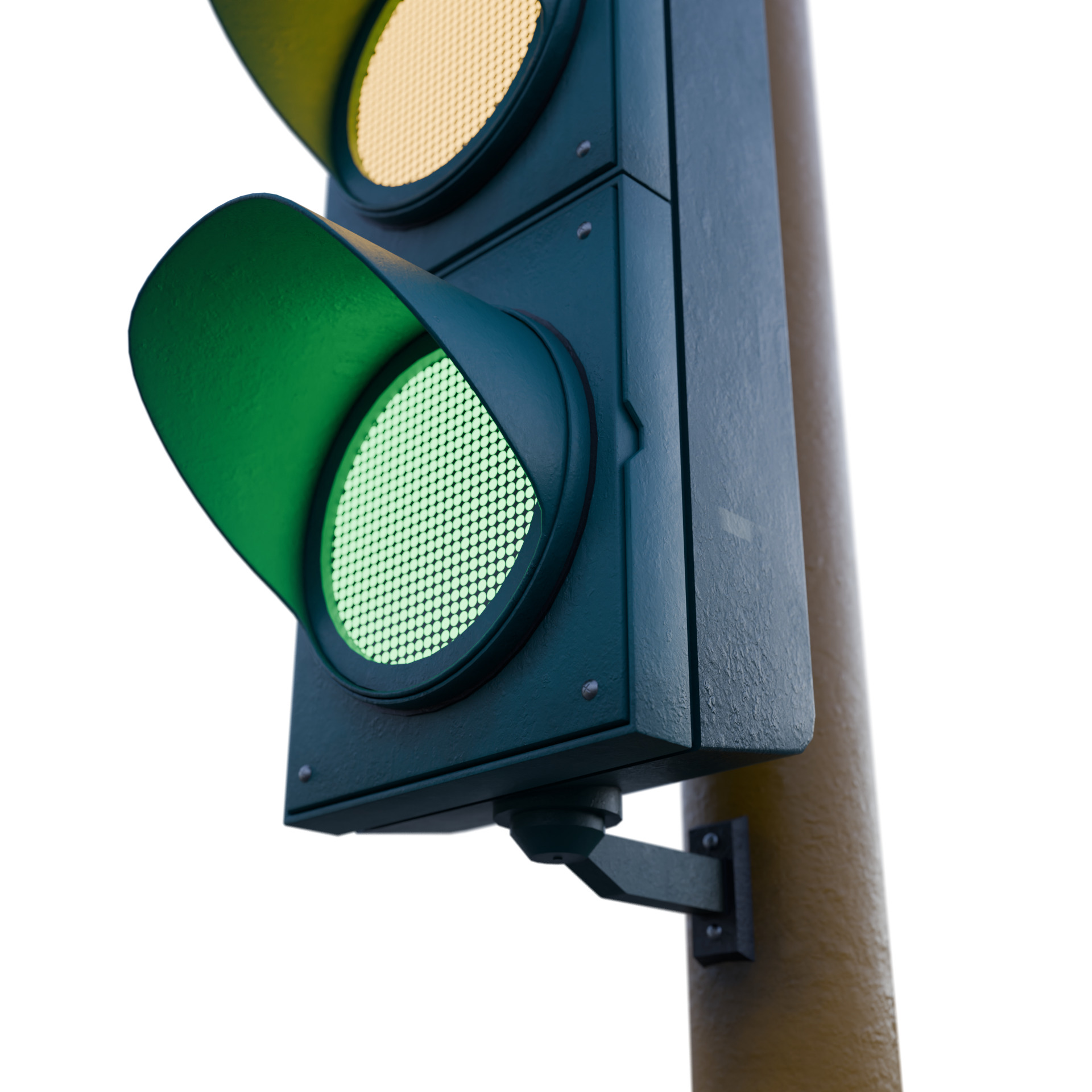 Traffic Light Low-poly 3D model_3