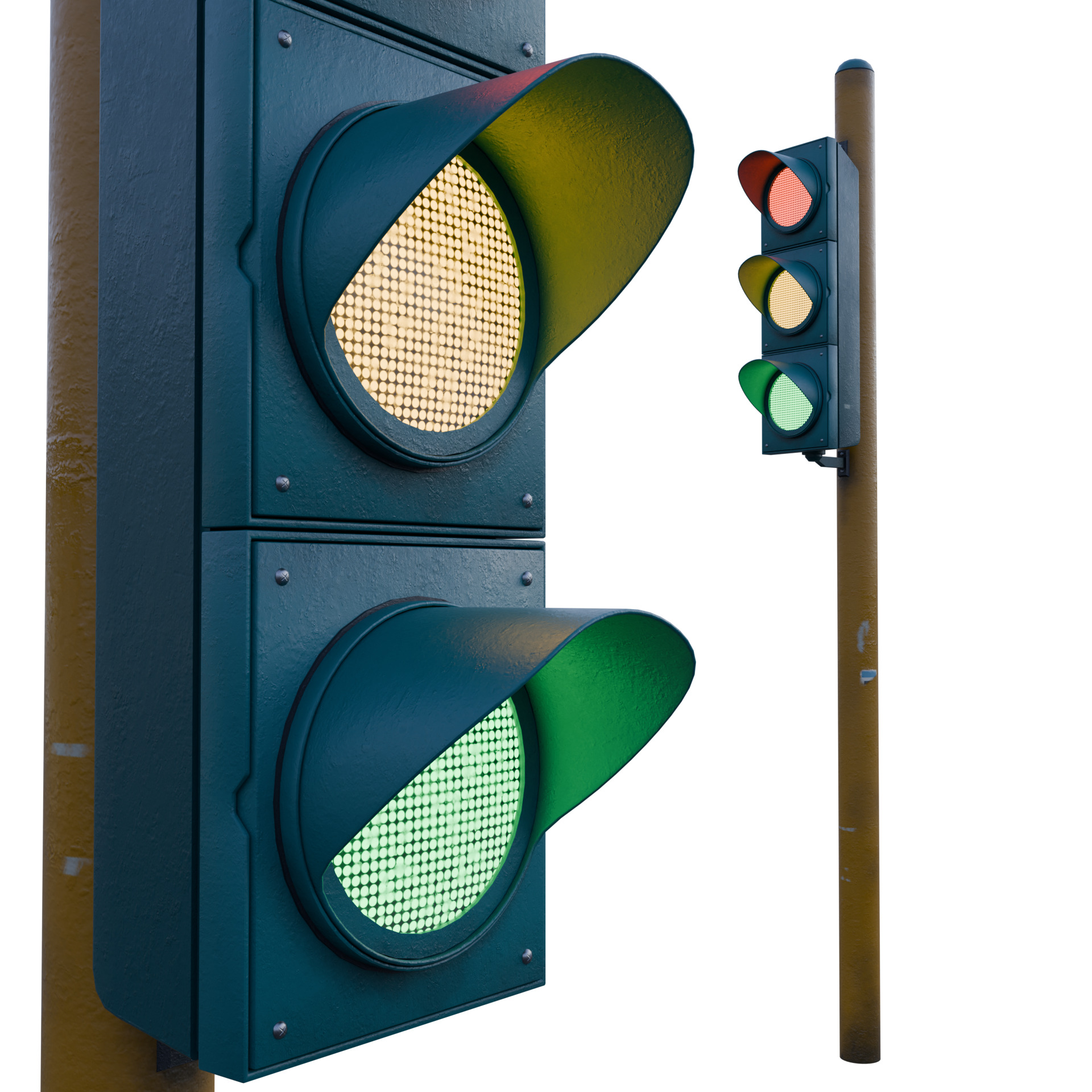 Traffic Light Low-poly 3D model_17