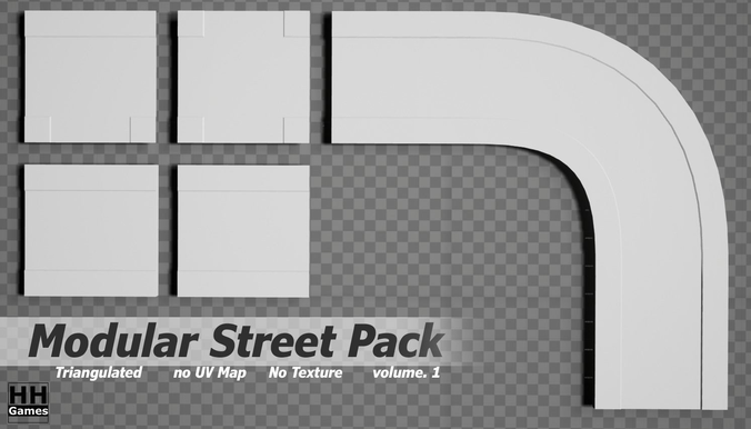 Modular Street pack volume 1 Free 3D model