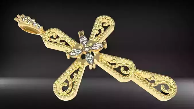 Diamond Cross Pendant 