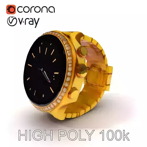 Luxury Gold Watch Model Pack with Detailed Dial and Bezel
