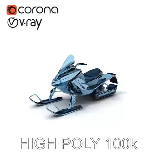 Futuristic Snowmobile Model Pack