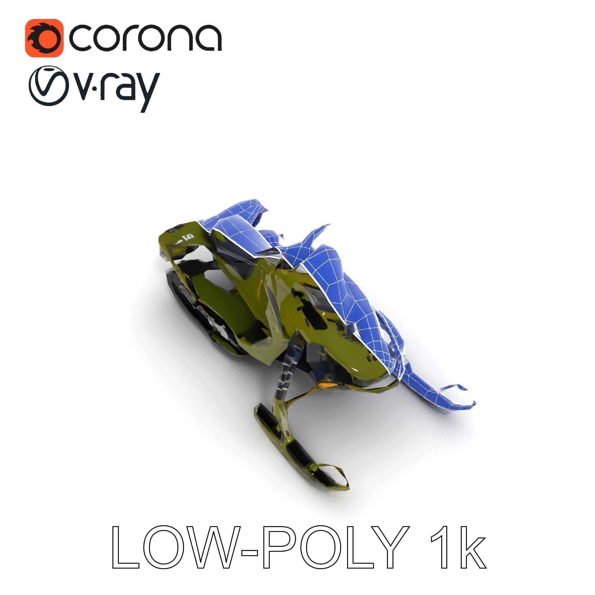 HighPerformance Snowmobile Model Pack Low-poly 3D model_7