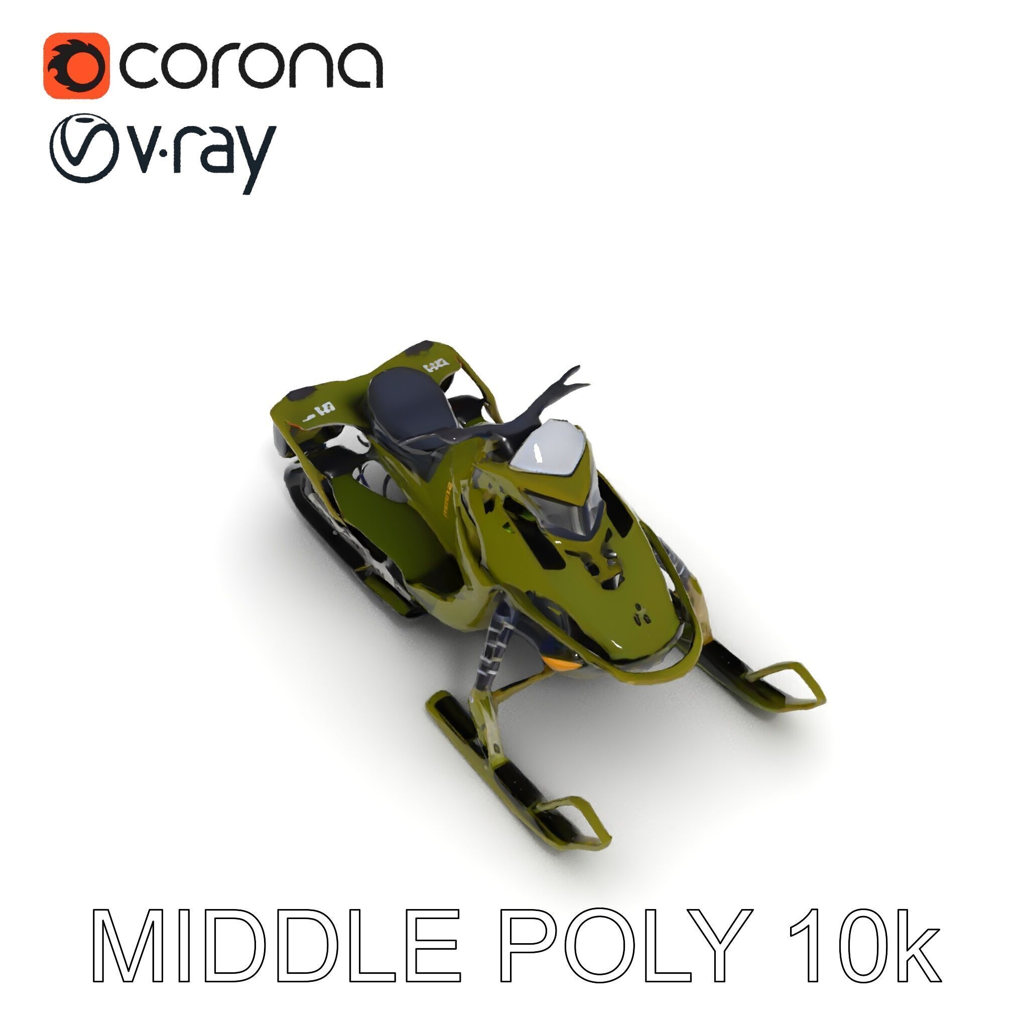 HighPerformance Snowmobile Model Pack Low-poly 3D model_22