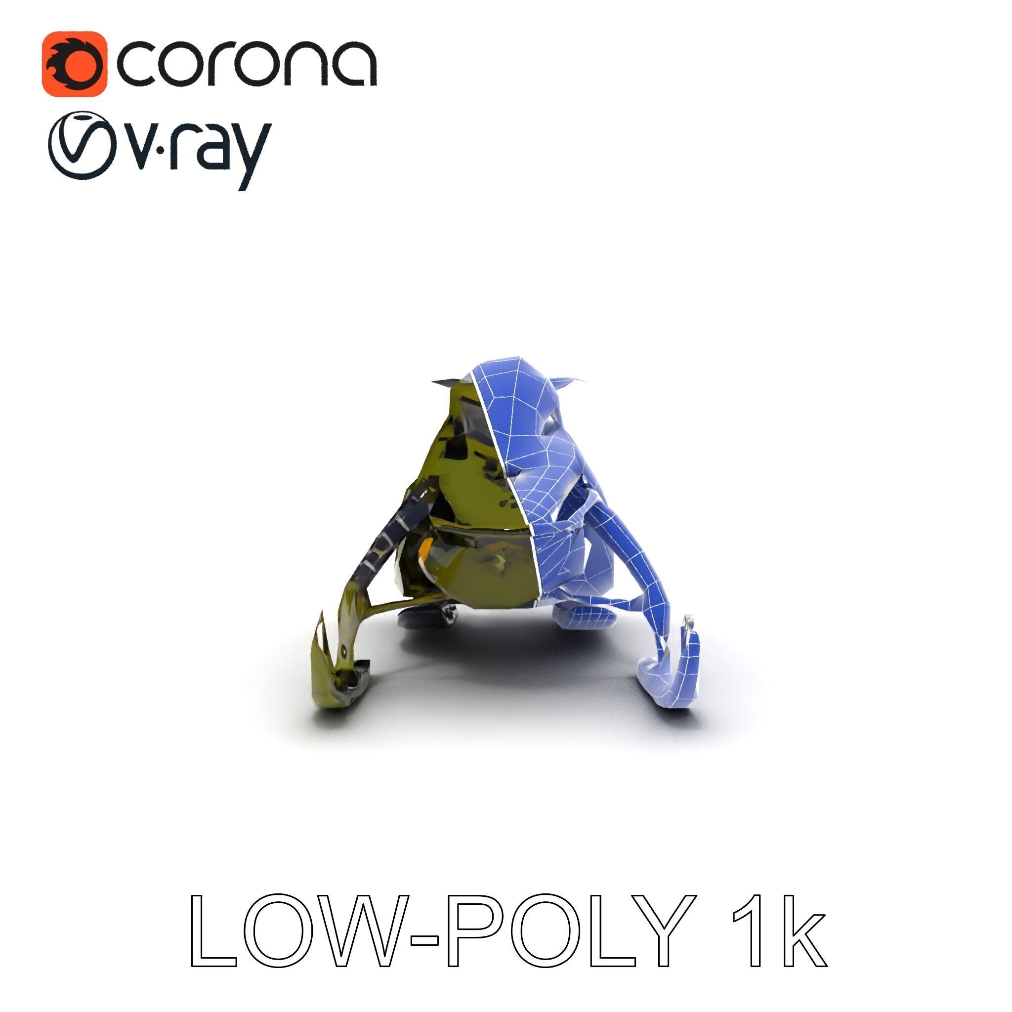 HighPerformance Snowmobile Model Pack Low-poly 3D model_26