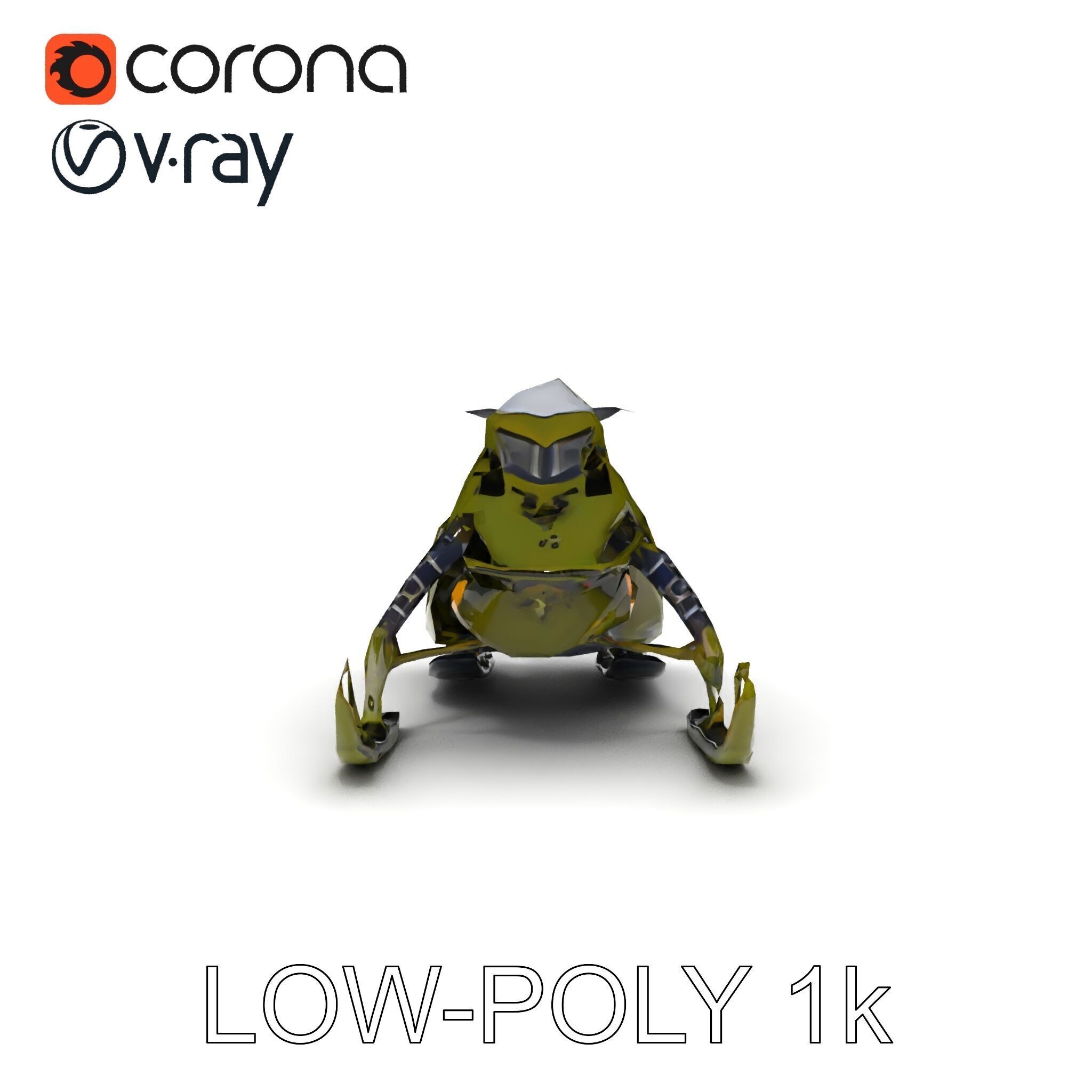 HighPerformance Snowmobile Model Pack Low-poly 3D model_31