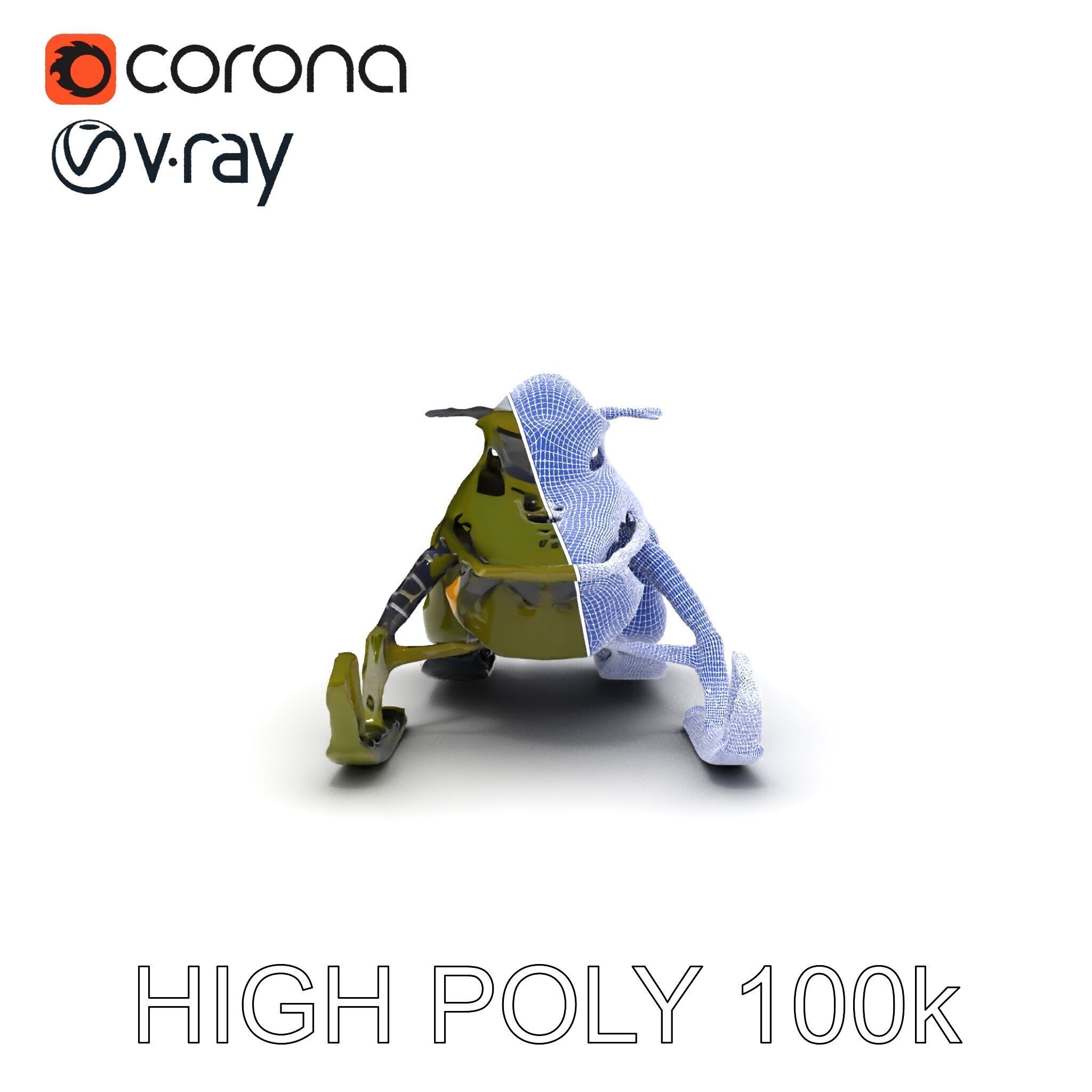 HighPerformance Snowmobile Model Pack Low-poly 3D model_35