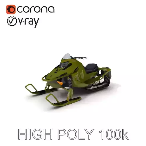 HighPerformance Snowmobile Model Pack Low-poly 3D model HighPerformance Snowmobile Model Pack Low-poly 3D model