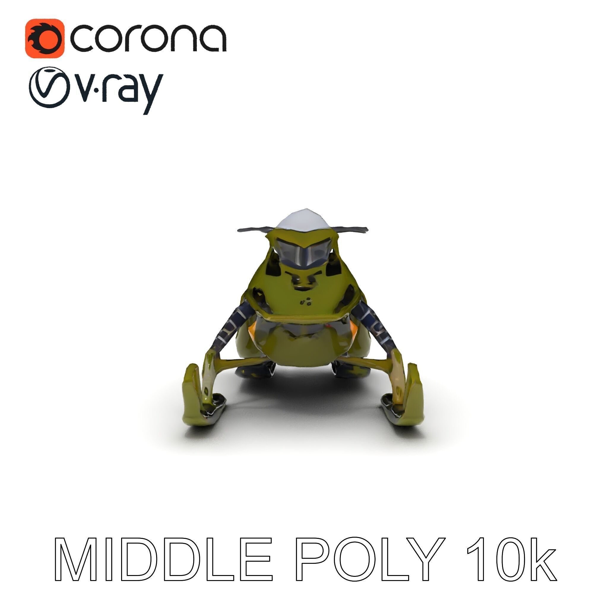 HighPerformance Snowmobile Model Pack Low-poly 3D model_25