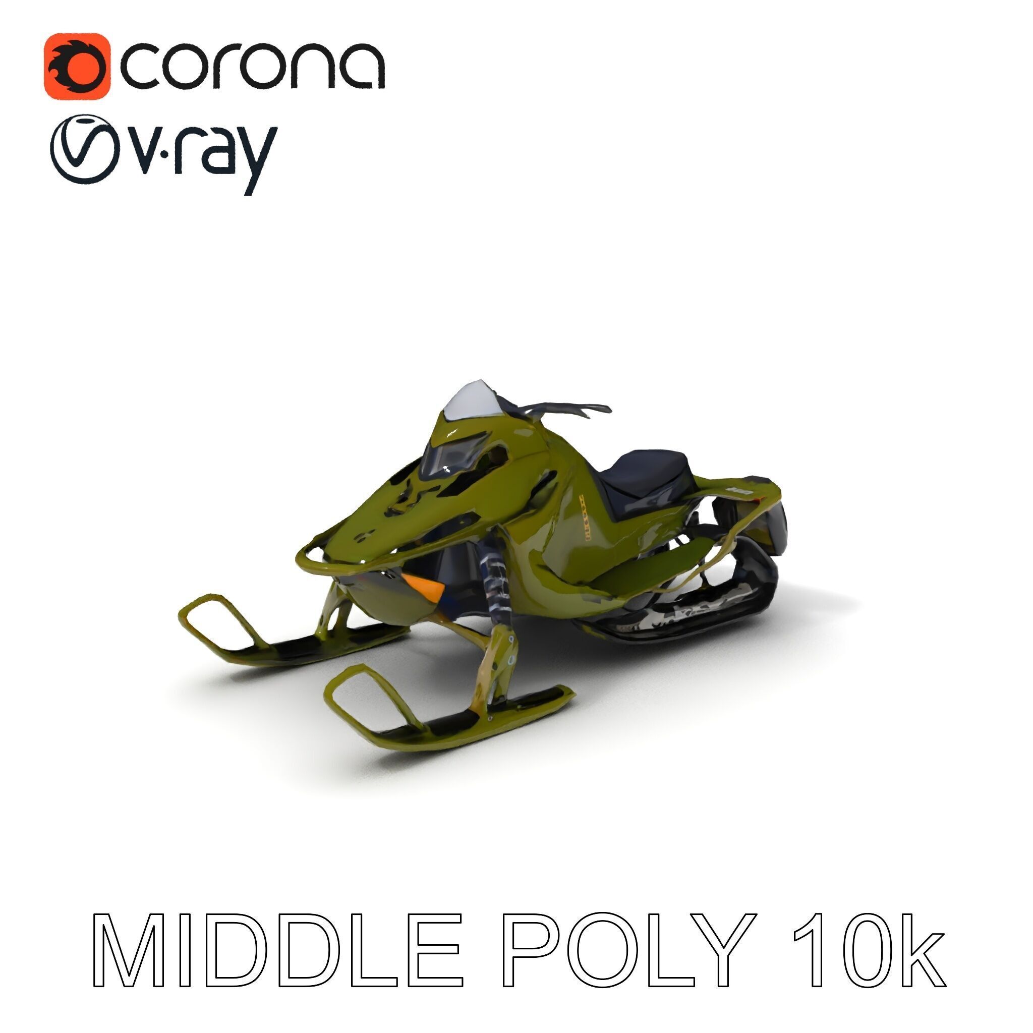 HighPerformance Snowmobile Model Pack Low-poly 3D model_27