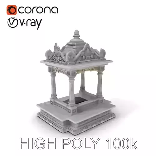 Ornate Stone Pavilion Model Pack