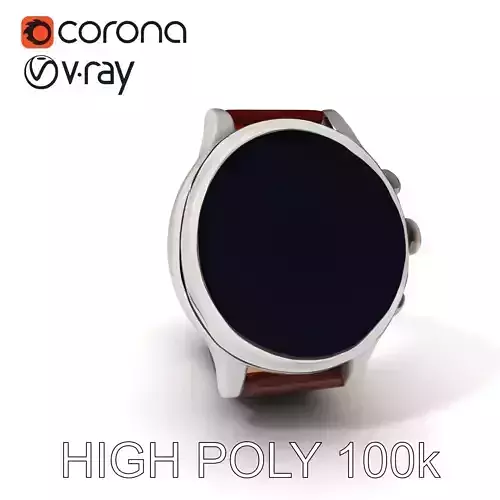 Smartwatch Model Pack  High Detail with Leather Strap