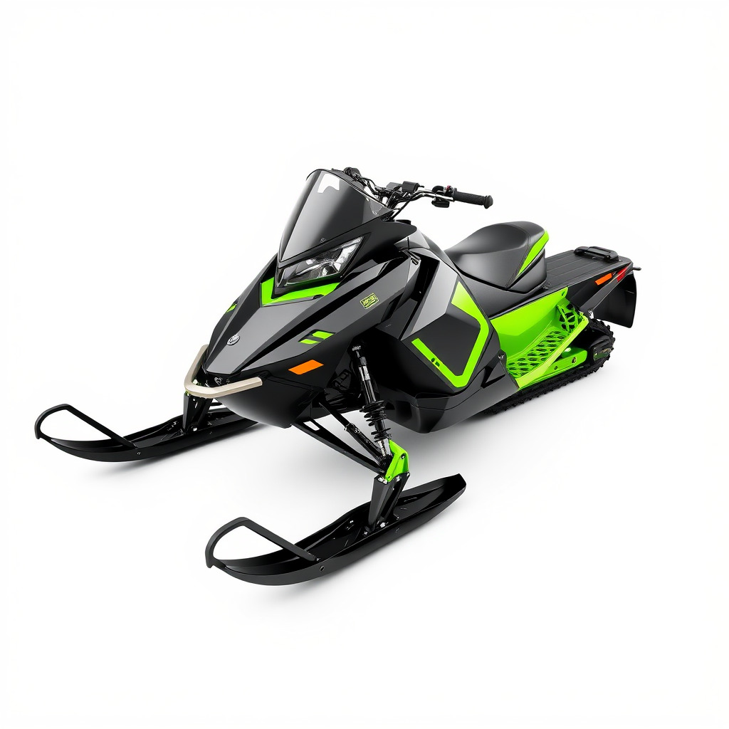 Snowmobile Model Pack with Detailed Features Low-poly 3D model_4