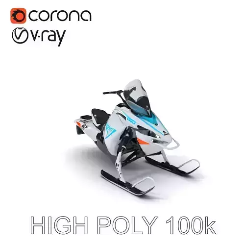 Arctic Snowmobile Model Pack with PBR Textures