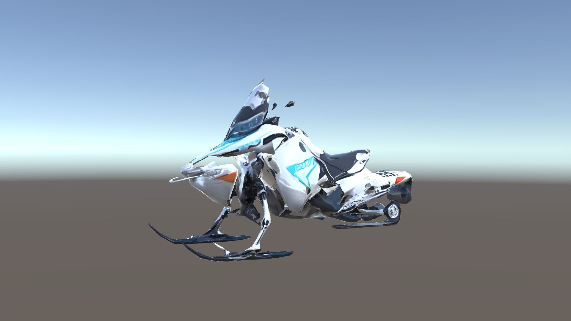 Arctic Snowmobile Model Pack with PBR Textures Low-poly 3D model_20