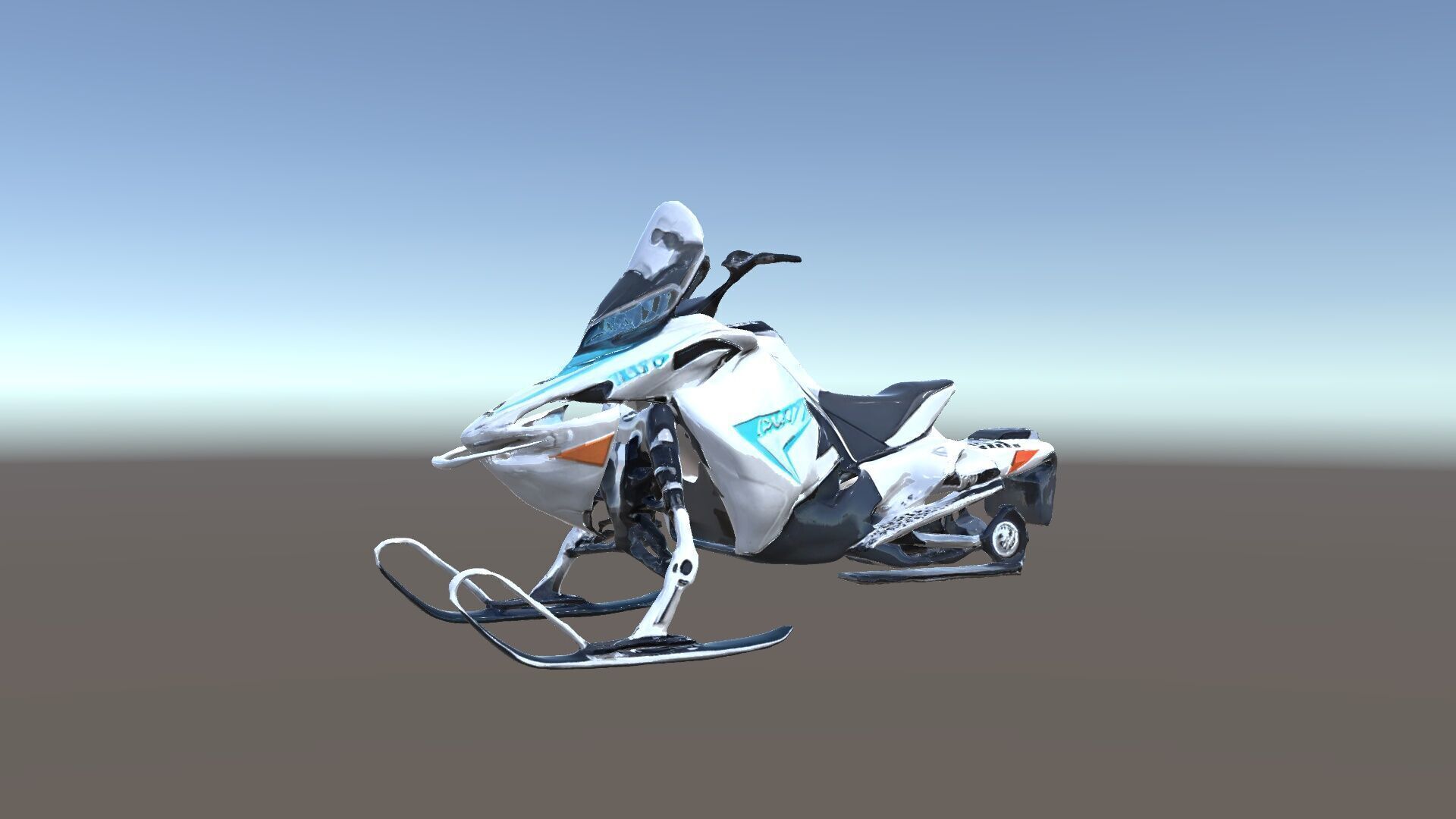Arctic Snowmobile Model Pack with PBR Textures Low-poly 3D model_5