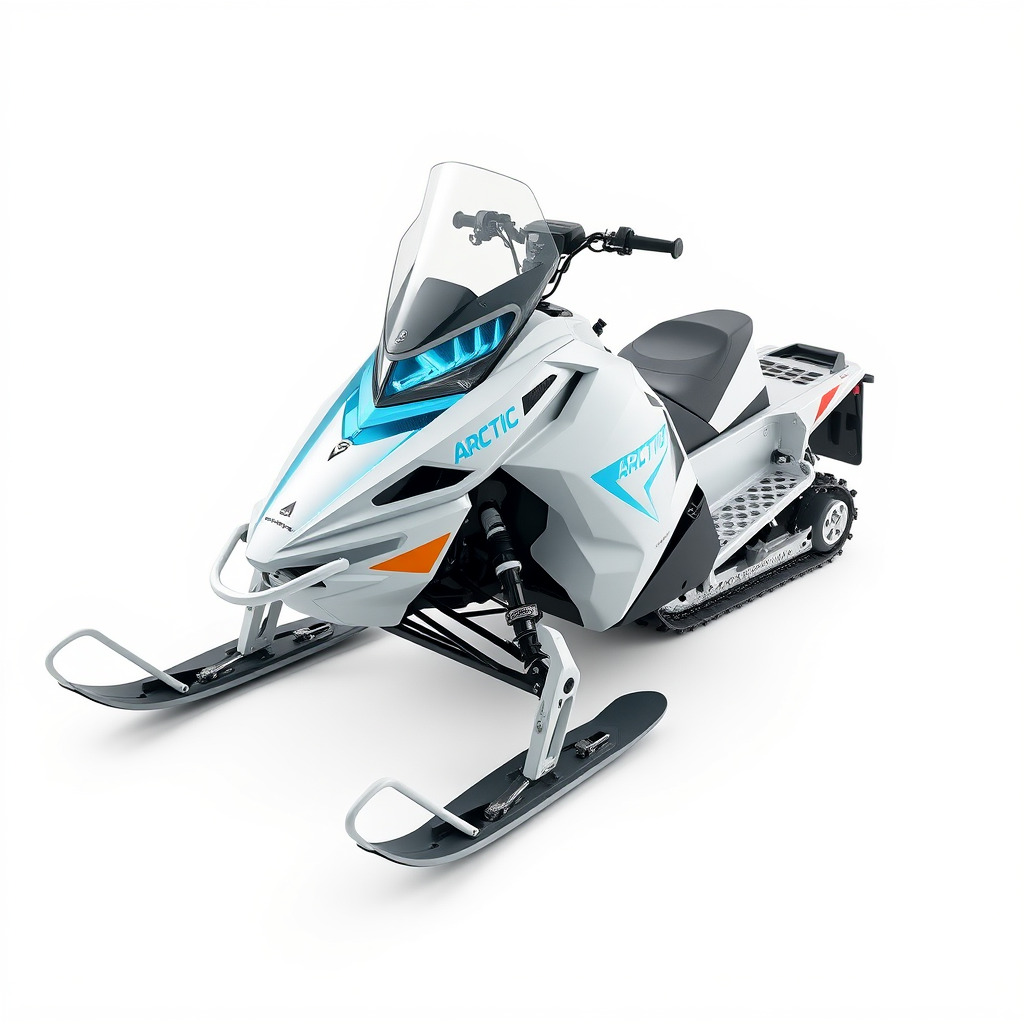 Arctic Snowmobile Model Pack with PBR Textures Low-poly 3D model_4
