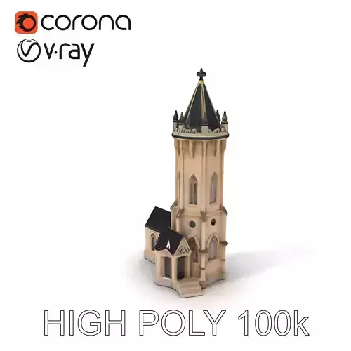 Gothic Tower Model Pack with Detailed Architecture