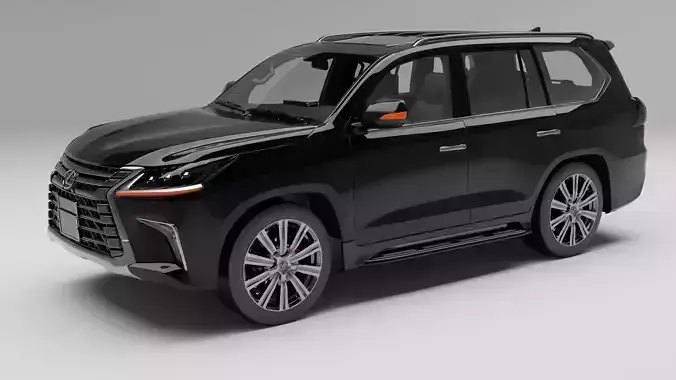 Lexus LX 570 with Interior 3D model