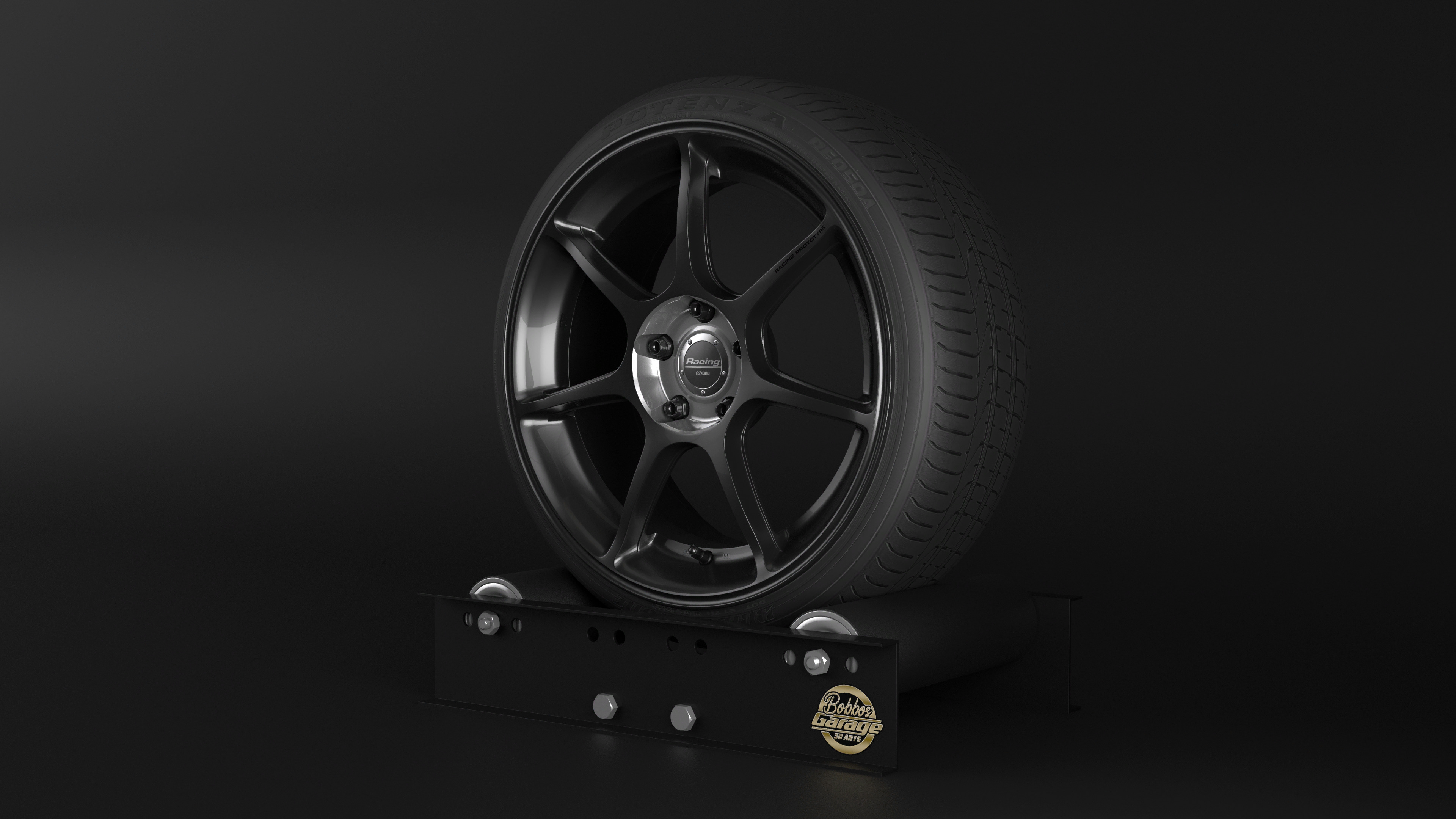 Enkei RS-M Low-poly 3D model_1