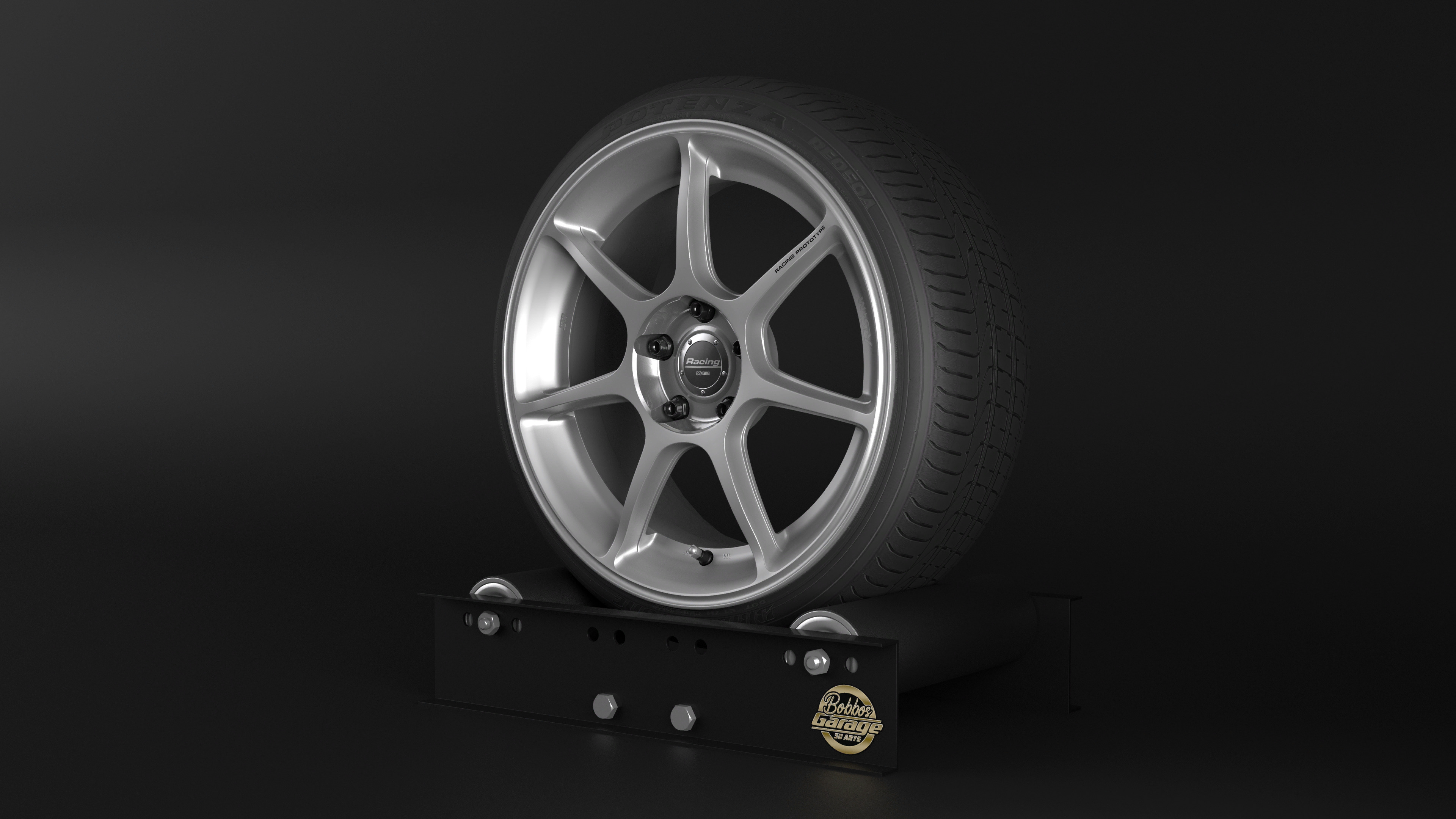 Enkei RS-M Low-poly 3D model_4