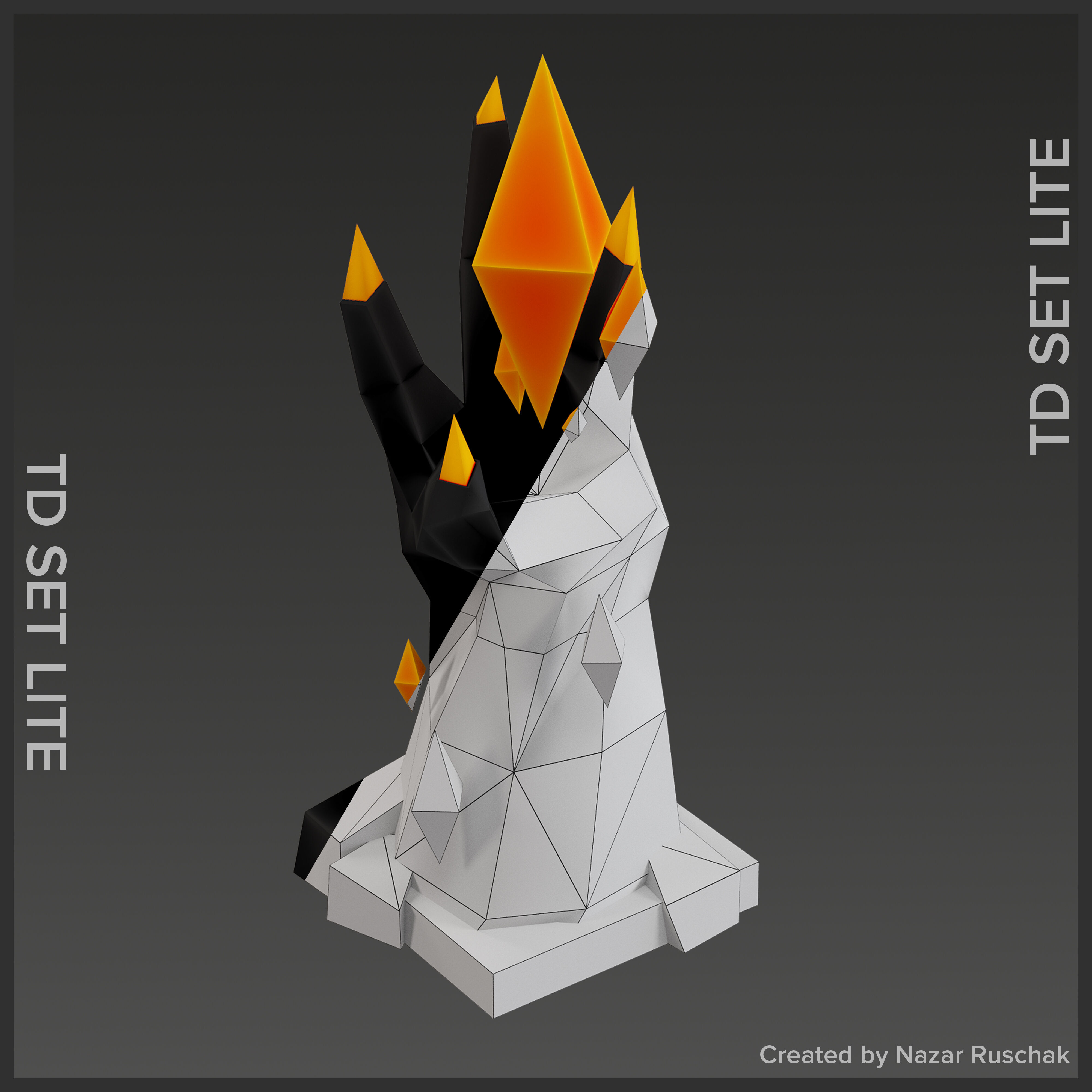 Tower Defence Set Lite Low-poly 3D model_8